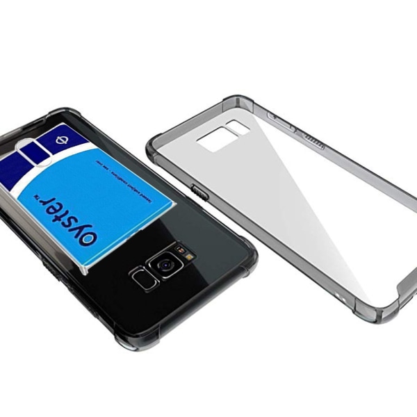Samsung Galaxy S8 - Smooth Floveme-kotelo korttilokerolla Transparent/Genomskinlig