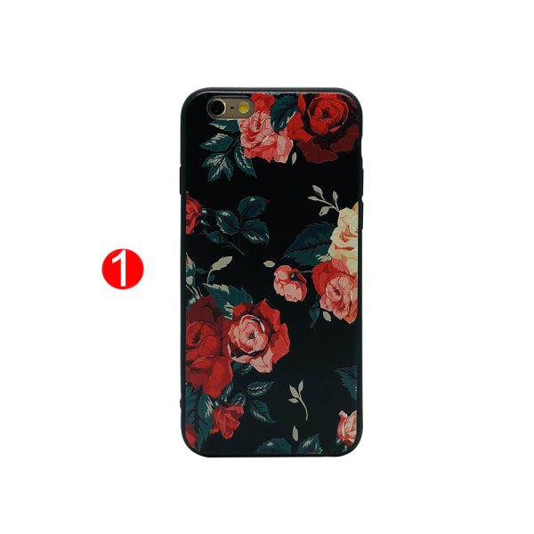 Kukkakuvioinen LEMAN-kuori iPhone 6/6S Plus -puhelimelle 6
