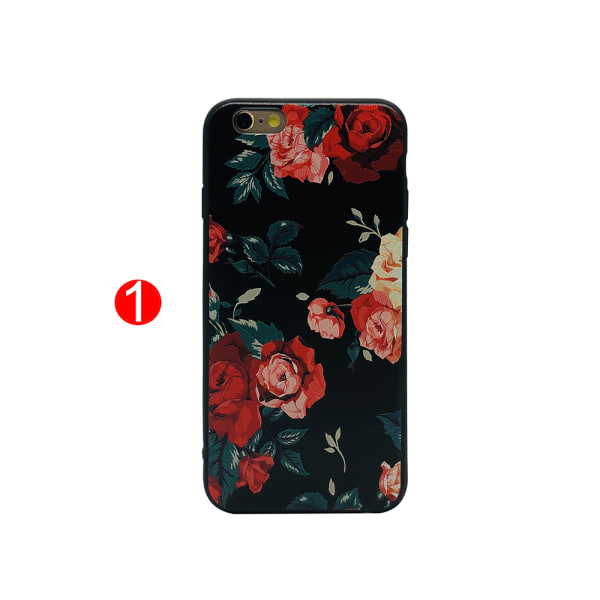 LEMAN Cover med Blomstermotiv til iPhone 6/6S Plus 4