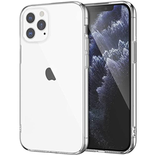 Støtdempende Floveme silikondeksel - iPhone 12 Pro Max Transparent/Genomskinlig