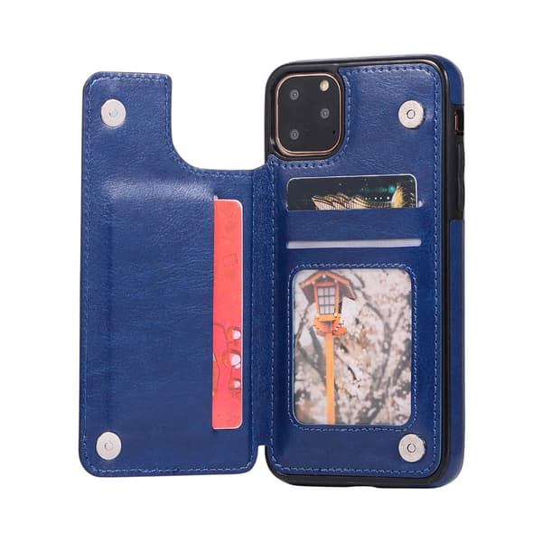 Fleksibelt cover med kortholder NKOBEE - iPhone 11 Pro Max Rosaröd