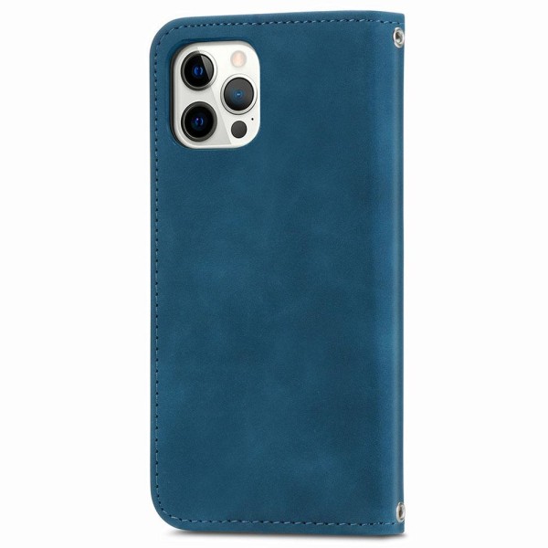 Stilfuldt pung etui - iPhone 12 Pro Max Mörkblå