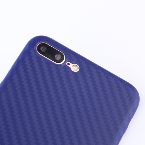 Tynt og stilig deksel i matt karbonfinish for iPhone SE 2020 Röd