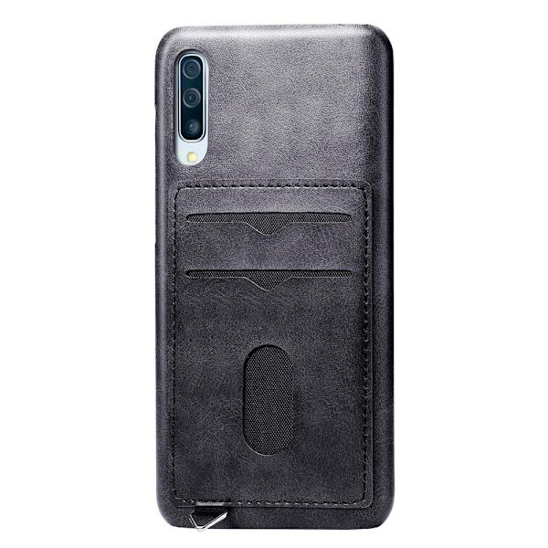 Robust Skal med Korth�llare Leman - Samsung Galaxy A50 Mörkbrun