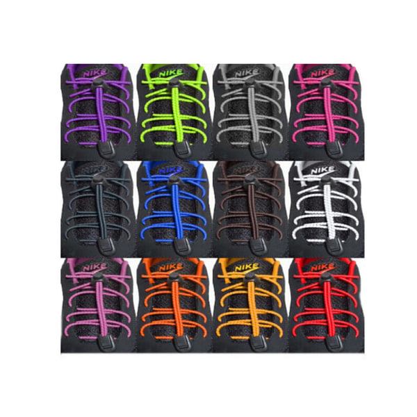 Käytännölliset joustavat kengännauhat kiristysnyörillä (useita värejä) Ljusgul