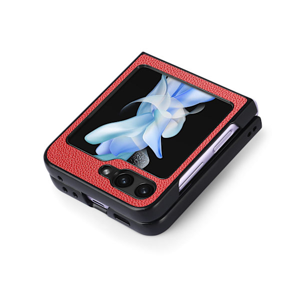 Litchi-mönstrat skal för Samsung Galaxy Z Flip 5 Red