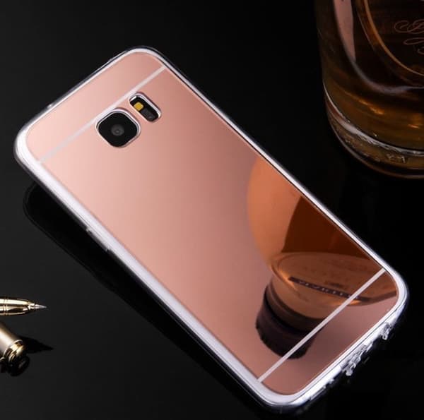 S6 Edge Spegelskal SVART
