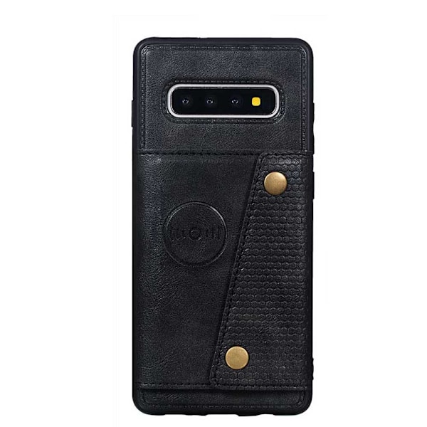 Samsung Galaxy S10+ - Skal med Korthållare Mörkblå