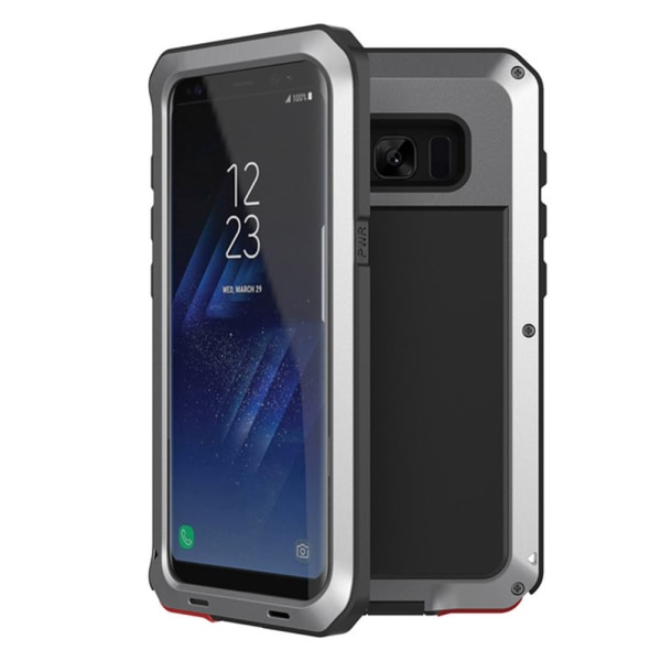 Slitesterk 360-Heavy Duty aluminiumsskall - Samsung Galaxy S10E Röd