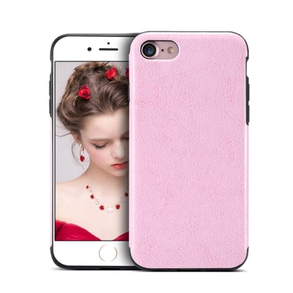 iPhone 8 - Stilfuldt eksklusivt praktisk cover i retrodesign Rosa
