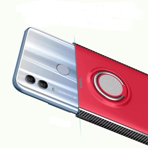 Stilig deksel (FLOVEME) med ringholder - Huawei P Smart 2019 Blå