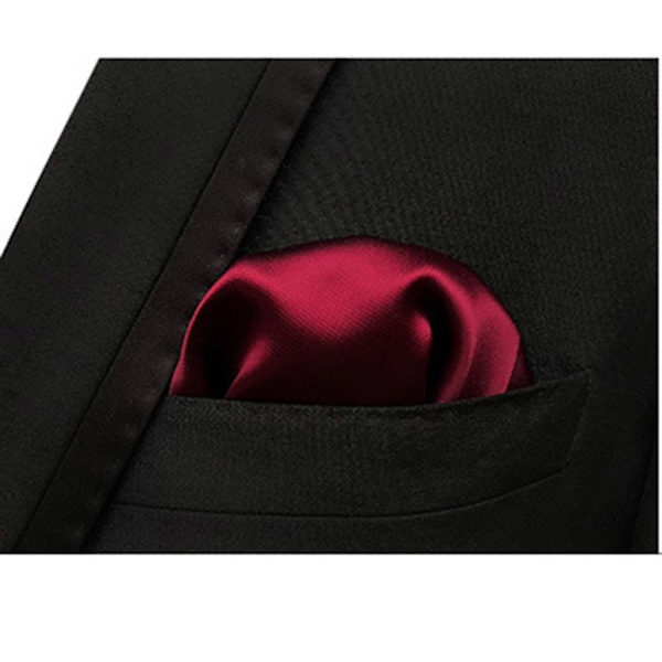 Stilsäker Pocket Square Kavaj Bröstnäsduk Svart