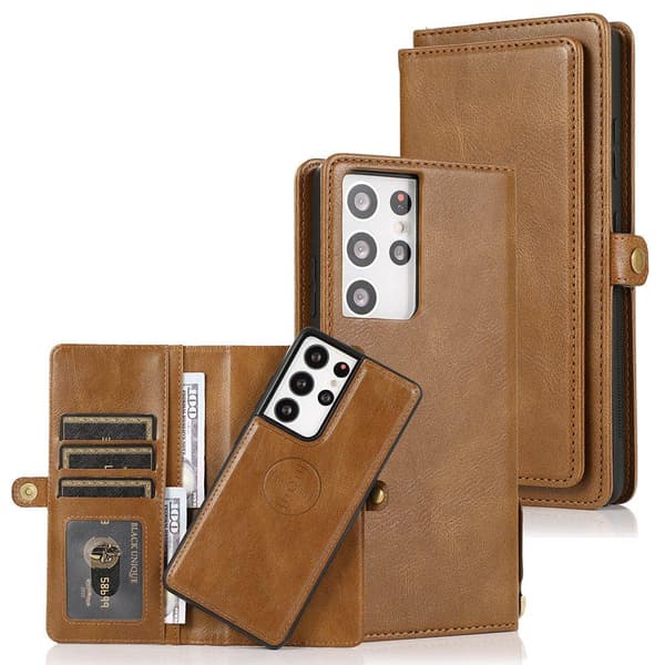 Smooth 2-1 Wallet Case - Samsung Galaxy S21 Ultra Mörkblå