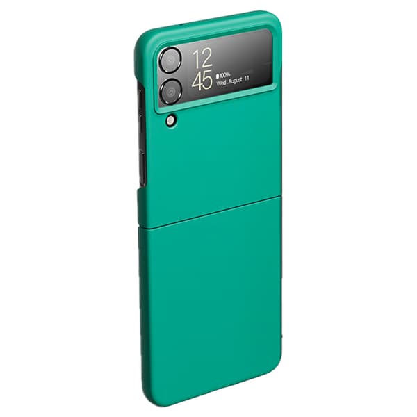 Stötdämpande matt fast PC-skal för Samsung Galaxy Z Flip 4 Mintgrön