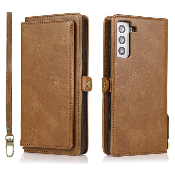 Tankevækkende 2-1 Wallet Case - Samsung Galaxy S21 Röd