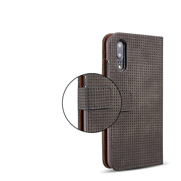 Genomtänkt och Elegant Fodral i Retro-Design för Huawei P20 Blå