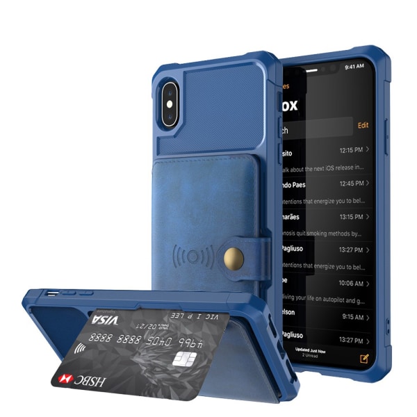 iPhone XS Max - Skal med Kortfack Svart