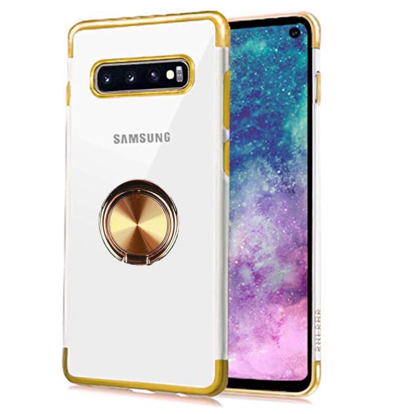 Samsung Galaxy S10 - Exklusivt Skal med Ringhållare Blå