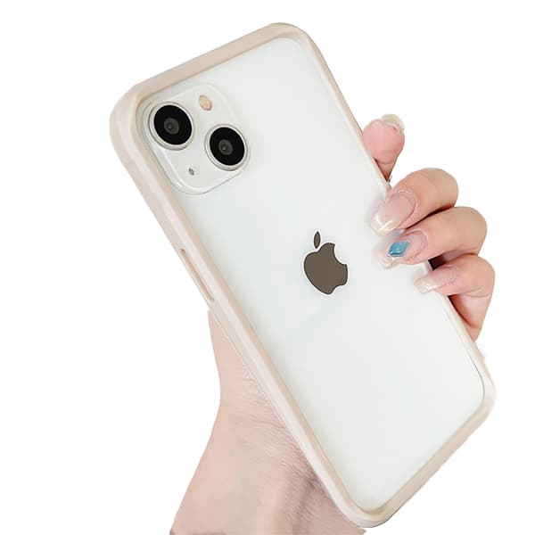 iPhone 13 - Lyxigt Matt Skal med Stötskydd Krämvit