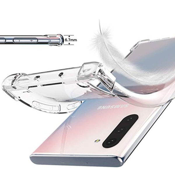 Skyddande FLOVEME Silikonskal - Samsung Galaxy Note10 Transparent/Genomskinlig
