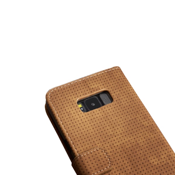 Samsung Galaxy S8 - Smart Case -mallissa "Old Look" (PU-nahka) Röd