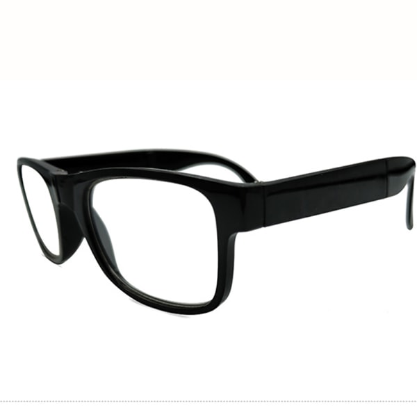 Glatte foldbare læsebriller med styrke Svart +4.0