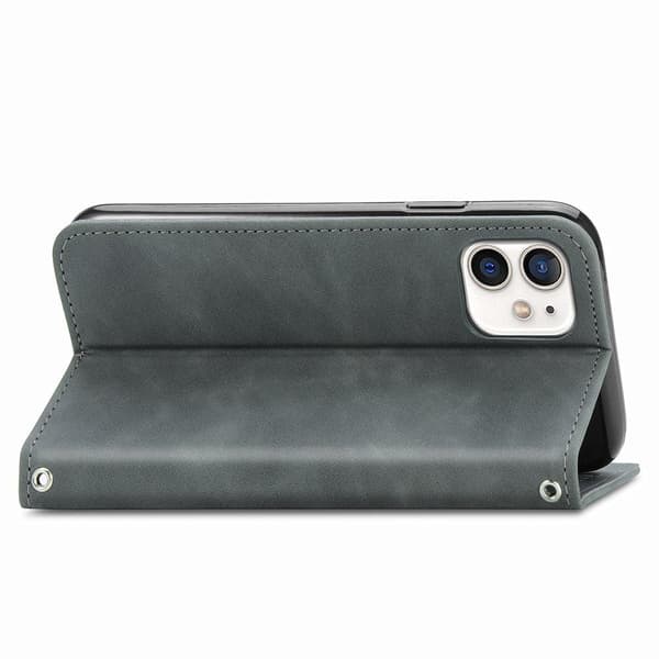 Praktiskt Stilsäkert Plånboksfodral - iPhone 12 Grå