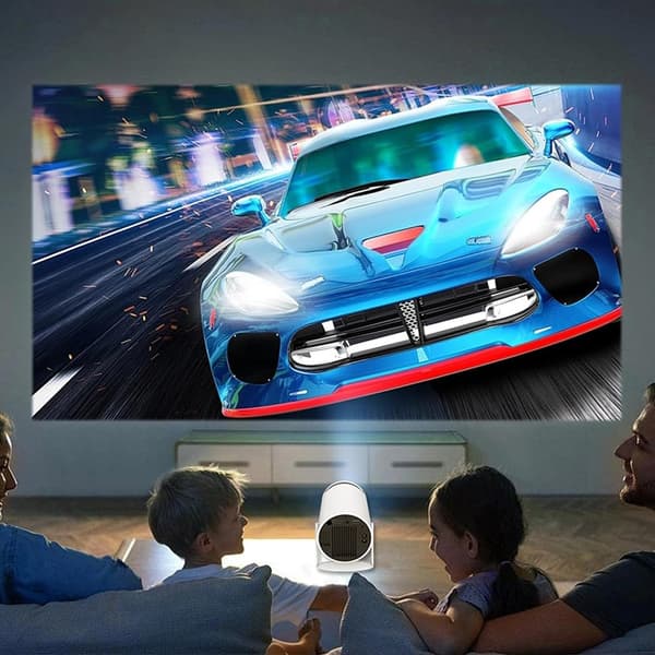 HY300 Mini Projektor  4K, Android 11, 1080P, 200 ANSI, BT5.0, Justerbar Projektion