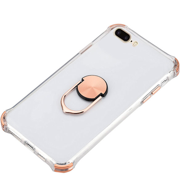 iPhone 8 Plus - Effektfullt Tunt Skal med Ringhållare Blå