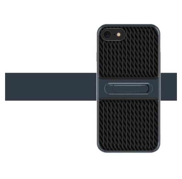 iPhone 7 PLUS - Smart Stötdämpande Hybridskal i Karbon FLOVEME Grå