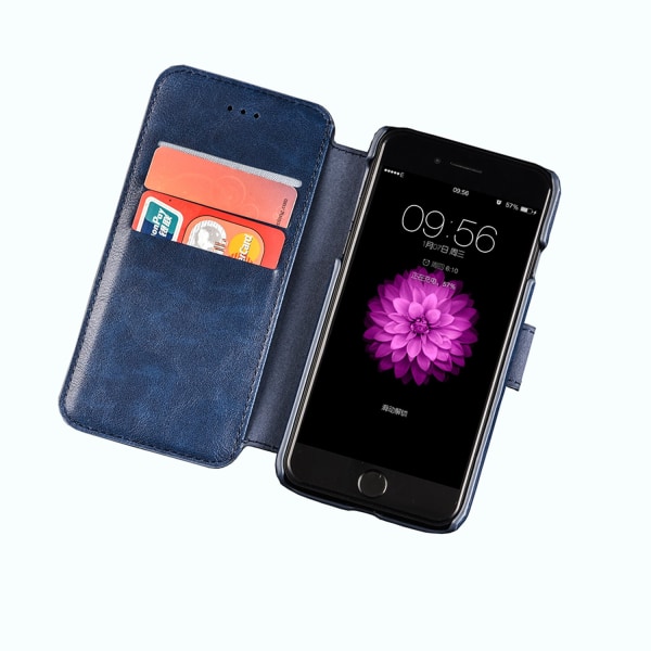 iPhone 6/6S Plus - Stilfuldt Wallet etui Svart