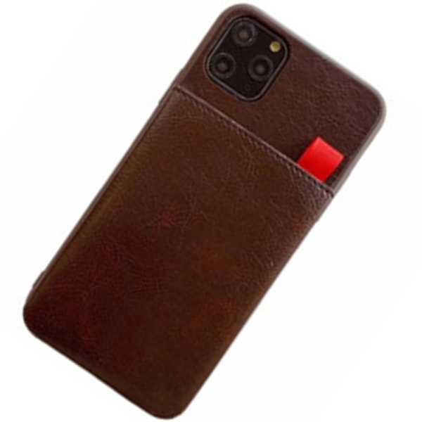 iPhone 11 - Etui med kortlomme (LEMAN) Brun