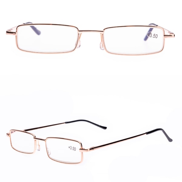 Läsglasögon med Styrka (+1.0-+4.0) med säker förvaring Guld +1.0