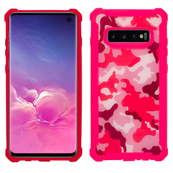 Professionelt ARMY beskyttelsescover til Samsung Galaxy S10e Kamouflage Rosa