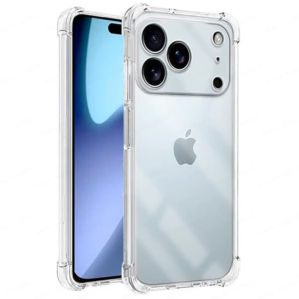 iPhone 17 Pro Smart Skyddsskal i silikon  Transparent & färgglatt skydd Clear