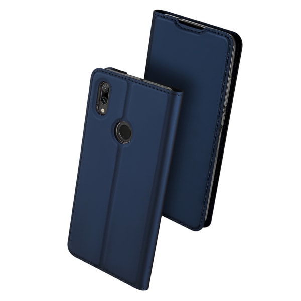 Huawei P Smart 2019 - Stilfuldt etui med kortplads Marinblå
