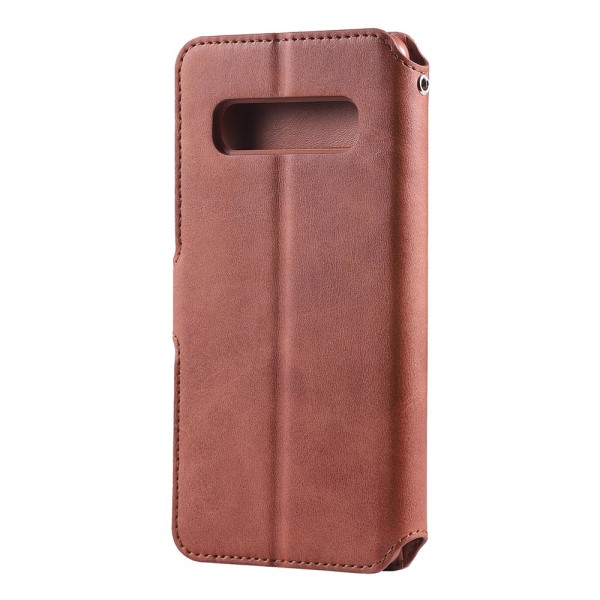 Beskyttende Smart Wallet Case - Samsung Galaxy S10E Röd