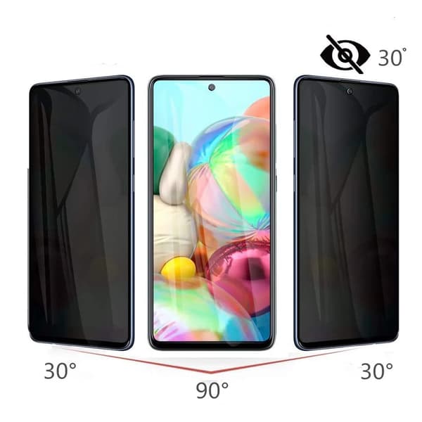 3-PACK Skärmskydd (Sekretess) HD Galaxy A52 Svart