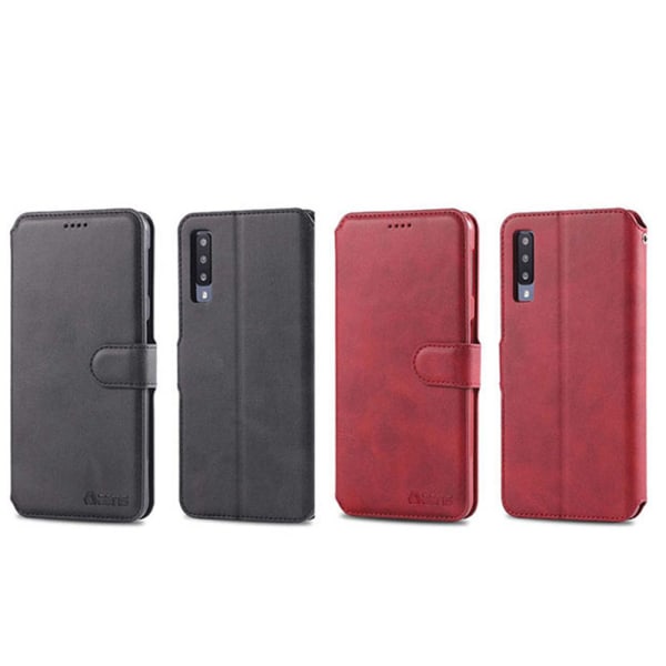 Effektiv Yazunshi Wallet Case - Samsung Galaxy A70 Röd