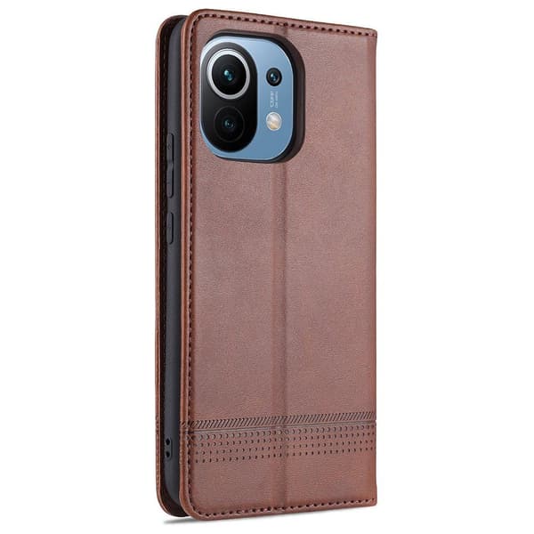 Genomtänkt Plånboksfodral - Xiaomi Mi 11 Lite Mörkbrun