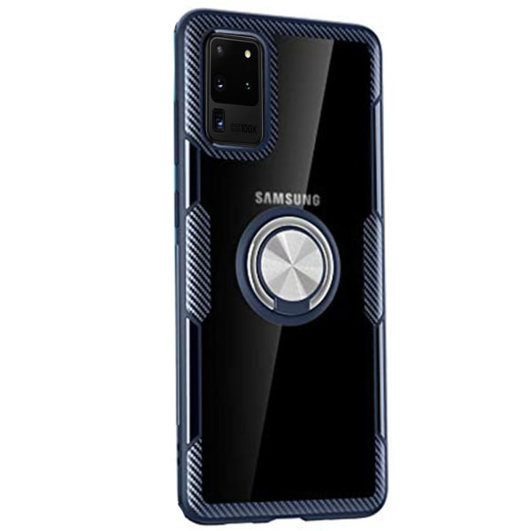 Effektfullt Skal med Ringhållare - Samsung Galaxy S20 Ultra Blå