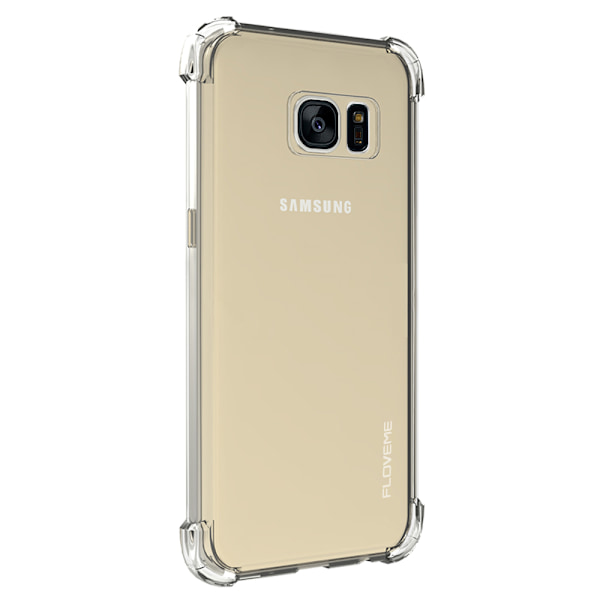 GALAXY S7 EDGE - Praktiskt Silikonskal Silver/Grå