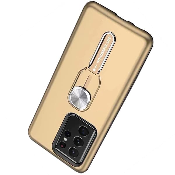 Professionelt etui med holder - Samsung Galaxy S21 Ultra Guld