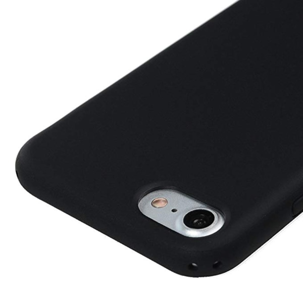 Matta silikonikuori ja pehmeä näytönsuoja iPhone SE 2022 Svart