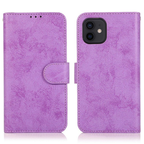 Glatt dobbel funksjon lommebokdeksel - iPhone 12 Mini Rosa