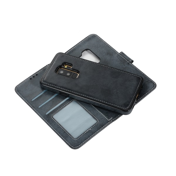 Lommebokdeksel med skallfunksjon til Samsung Galaxy S9+ Rosa
