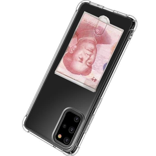 Skal med Kortfack - Samsung Galaxy S20 Plus Transparent