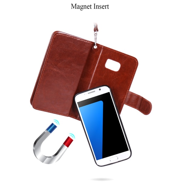 Elegant 9 CARD lommebokveske til Samsung S7 EGDE - FLOVEME Vit