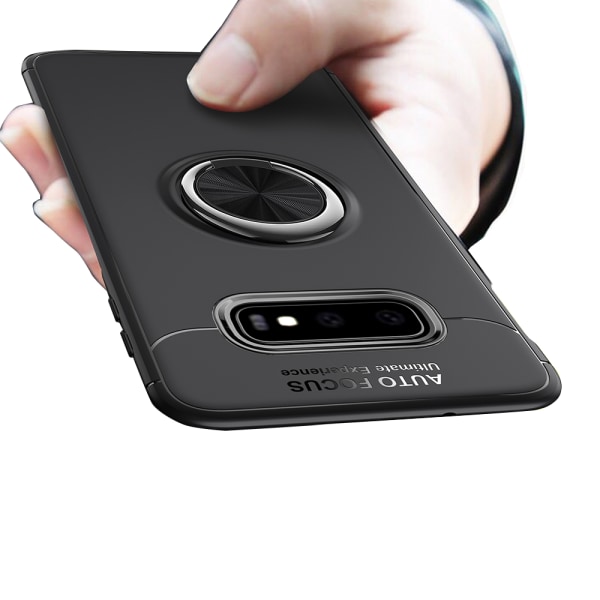 Praktisk deksel med ringholder (AUTO FOCUS) - Samsung Galaxy S10e Röd/Röd