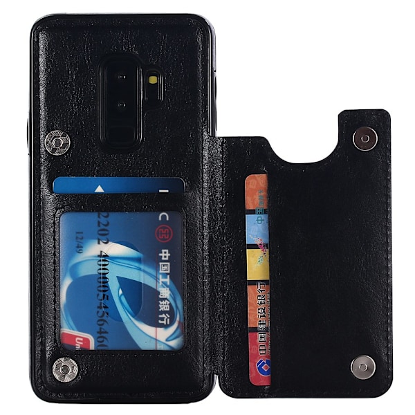 Elegant Skal med Plånbok till Samsung Galaxy S9+ Röd